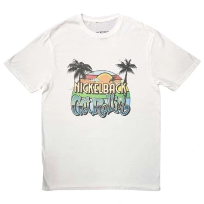 Image of Nickelback Get Rollin Sunset T Shirt M White