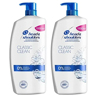 Image of Head &amp; Shoulders Classic Clean Anti Dandruff Shampoo, Pack of 2 x 1L in