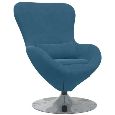 Image of vidaXL Egg Chair Blue Velvet