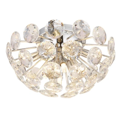 Image of Virina Ceiling Light Chrome K9 Crystals 10x G9