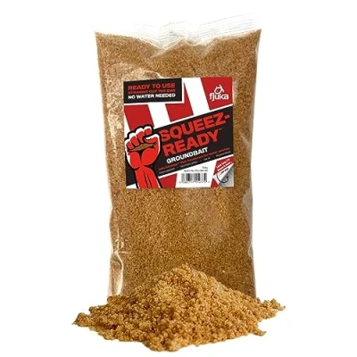 Image of Fjuka Squeez Ready groundbait prepped Multi use Carp, F1s, tench, bream, roach etc 500g Bag