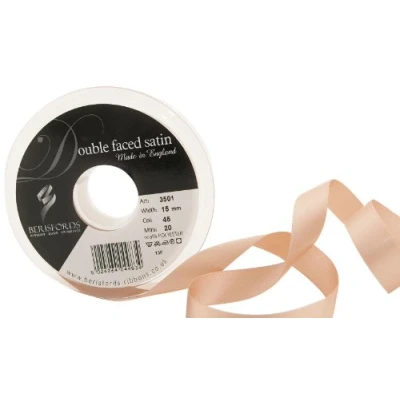 Image of Berisfords 3501 15mm 45 Ecru Double Satin Ribbon x 20mtr, 20m