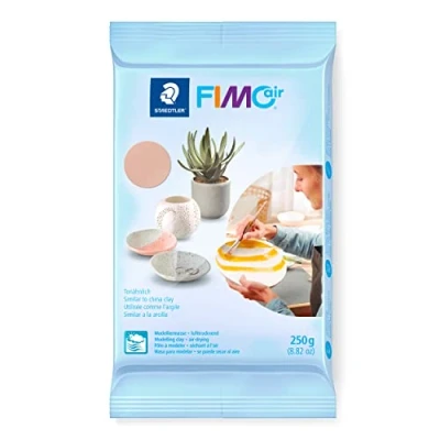 Image of STAEDTLER 8103 43 FIMOair Air Drying Modelling Clay, 250g Pale Pink (Pack of 1)