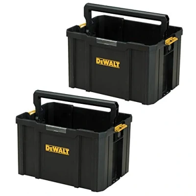 Image of Dewalt DWST1 71228 Tstak Tool Carry Open Tote Box Carrier Twin Pack