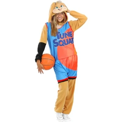 Image of Funidelia Space Jam Lola Bunny Costume Looney Tunes for men &amp; women Costumes adults, accessory fancy dress props Halloween, carnival parties Size S M White