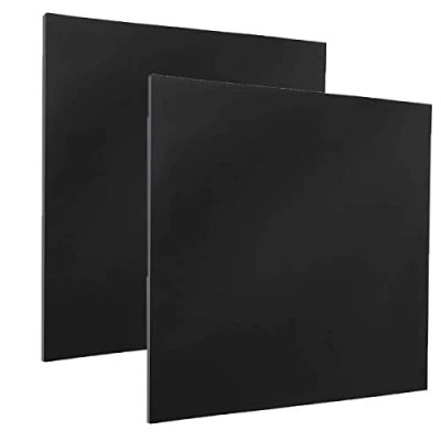Image of DRERIO 2 pcs 3mm Acrylic Plastic Sheet Black Large Sheets for Crafts, Boards Painting, Picture Frame, Printing etc(30 x 30cm)