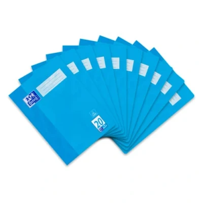 Image of Oxford A4 School Exercise Book 32 Pages 90 g/m² Optic Paper Ruling 20 Blank Pack of 10