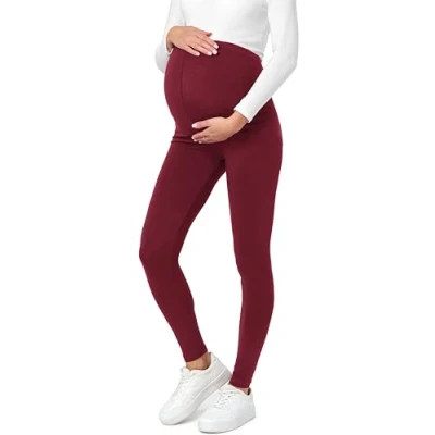 Image of Be Mammy Womans Maternity Leggings Tights BE20 230 (Wine Red, XL)