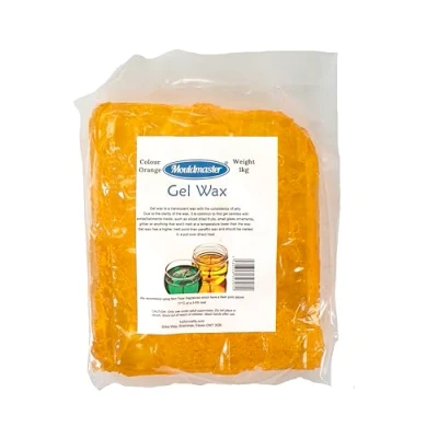 Image of Mould Master Mouldmaster 1 Kg Candle Making Gel Wax, Orange, 1kg
