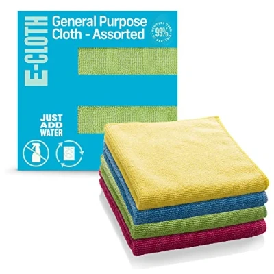 Image of E Cloth Microfibre 4 Pack, World&#039;s Leading Premium Cleaning Cloth, Twice as Durable Competition, 1 Year Promise, Ideal for Kitchen, Countertops, Sinks, and Bathrooms, Assorted