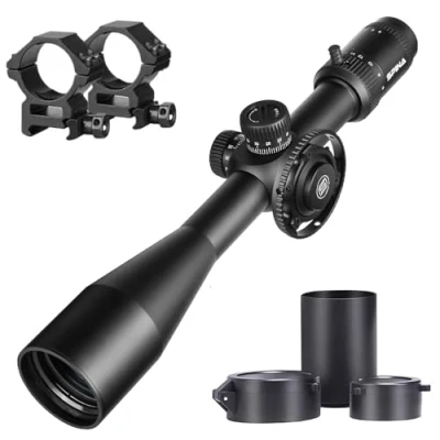 Image of SPINA OPTICS 6 24X50 FFP First Focus Plane Telescopic Colimator Sight Rifle Scope MIL Dot Reticle Hunting Shooting riflescope Optical (with 20mm Rings)