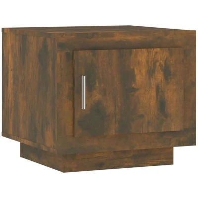 Image of vidaXL Coffee Table Smoked Oak 51x50x45 cm Engineered Wood