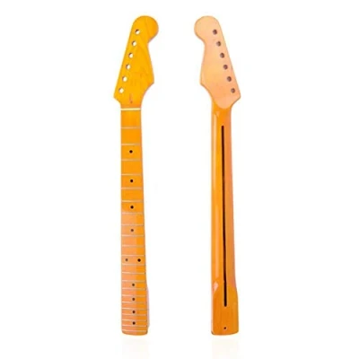 Image of Electric Guitar Neck, 22 Frets ST Neck Handle Maple Fingerboard for Style Spare Parts Instrument with Back Midline
