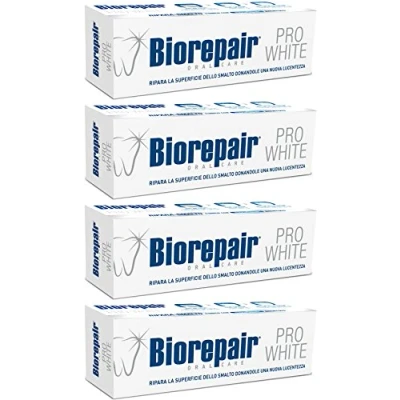 Image of Biorepair Pro White Whitening Toothpaste with microRepair 2.5 fl.oz 75ml,Pack of 2