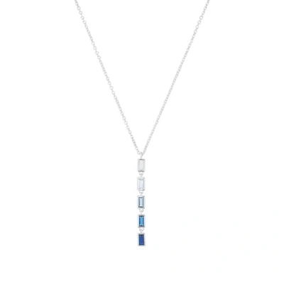 Image of s.Oliver Y necklace 925 sterling silver ladies necklace, with cubic zirconia synth, 42+3 cm, silver, Comes in jewelry gift box, 2031402