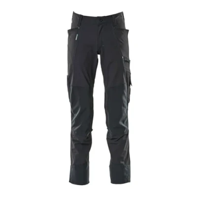 Image of Mascot 17179 311 010 76C58 Trousers with Kneepad Pockets, Black/Blue,