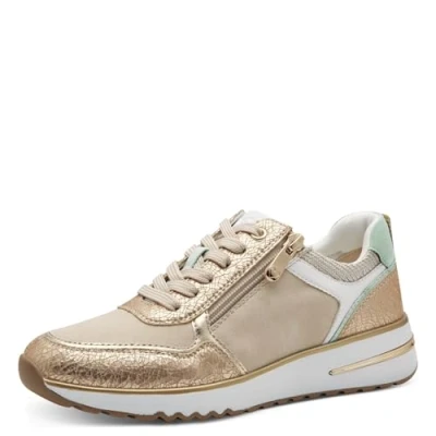 Image of MARCO TOZZI Women&#039;s Damen Sneaker 2 23772 44, Gold, 7.5 UK