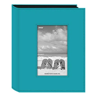 Image of Pioneer Sewn Frame Photo Album 7 inches x 9 200 Pockets Bright Blue,