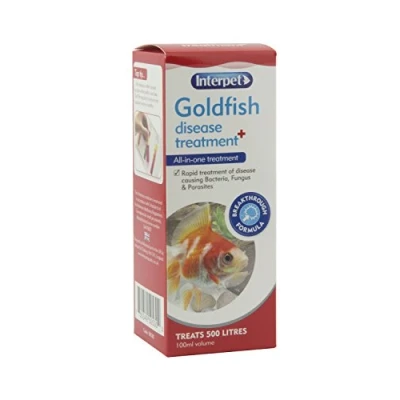 Image of Interpet Goldfish Disease All in One Aquarium Fish Treatment, Treats Bacteria, Fungus &amp; Parasites, Works Rapidly, 100 ml, 500 litres