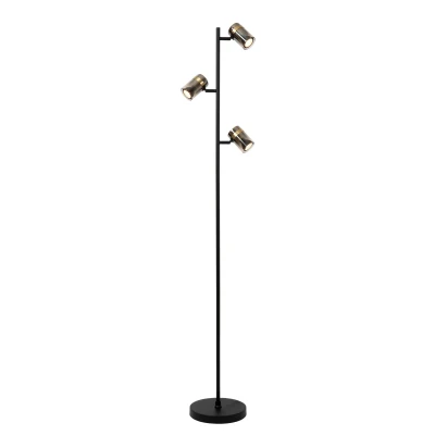 Image of Upton Floor lamp 3xGU10 Smoke Grey