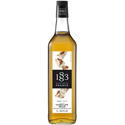 Image of 1883 Maison Routin Premium Toasted Marshmallow Syrup for Cocktails &amp; Mocktails Glass 1L