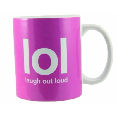 Image of Text Speak Mug LOL Laugh Out Loud BNIB