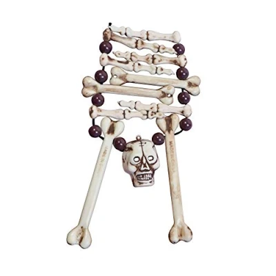 Image of Bristol Novelty BA012 Skeleton Bone Necklace, Womens, One Size