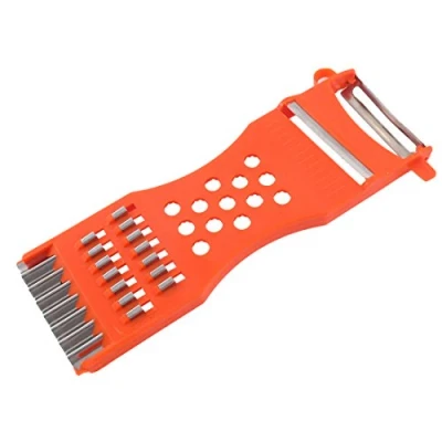 Image of sourcing map Kitchen Multifunction Vegetable Fruit Grater Slicer Peeler Shredder Carving Tool 6.7 Inch Long