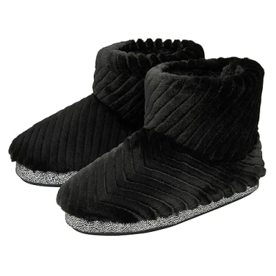Image of DUNLOP Ladies Cosy Bootee Slippers Black UK 7