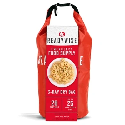 Image of ReadyWise, 28 Servings, Breakfast, Lunch &amp; Dinner, Grab Go Dry Bag, Freeze Dried, 25 Years Shelf Life, Emergency Food, 3 Days For 1 Person