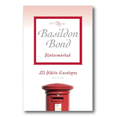 Image of Basildon Bond Luxury Peel and Seal Envelopes 20 Pack for Duke Writing Pad White, Size 95 x 143mm