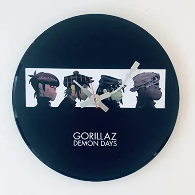 Image of Iconic Gorillaz Damon Albarn vinyl record wall clock