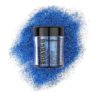 Image of Stargazer glitter Shaker, Royal Blue. Cosmetic powder for use on the eyes, lips, face, body, hair and nails.