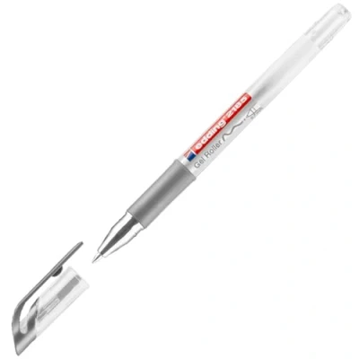 Image of edding 2185 gel roller silver 1 pen 0.7 mm for writing, drawing, colouring mandalas, bullet journals glitter pen, colour
