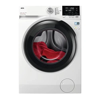 Image of AEG 7000 Series Washer Dryer 8kg Wash/5kg Dry Load LWR7185M4B, Prosteam Freestanding using 96% less water, 1400rpm Spin, Energy Class A, White