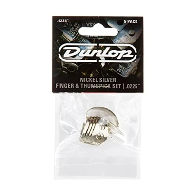 Image of Jim Dunlop 33P.0225 Nickel Silver Finger and Thumbpick Player Pack (Pack of 5)