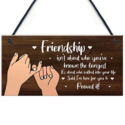 Image of RED OCEAN Friendship Sign Gift For Best Friend Women Birthday Christmas Thank You