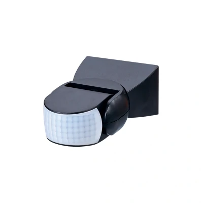 Image of Wall Mounted Multi Directional IP65 PIR Sensor Black Ovia