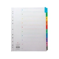 Image of Concord Index Multicolour tabbed Europunched CS98