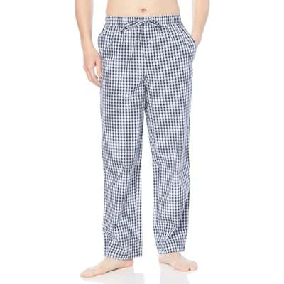 Image of Amazon Essentials Men&#039;s Straight Fit Woven Pyjama Bottoms, Navy White Gingham, S