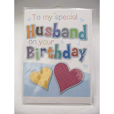 Image of FANTASTIC COLOURFUL TO MY SPECIAL HUSBAND BIRTHDAY GREETING CARD