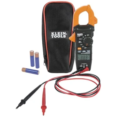 Image of Digital Clamp Meter, Auto Ranging 400 Amp AC/DC and Non Contact Voltage Tester Measurements, Klein Tools CL120, Orange