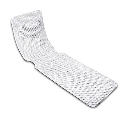 Image of Bath Pillow Full Body，Non Slip Cushioned Bathtub Pillow，Luxury 3D Air Mesh Spa Cushion for Neck Head Shoulder and Back Support，Quick Drying Machine Wash Safe