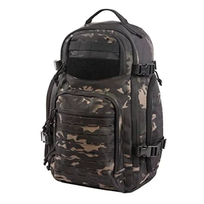 Image of Highland Tactical Men&#039;s Roger Backpacks, Black Urban Camo, OneSize