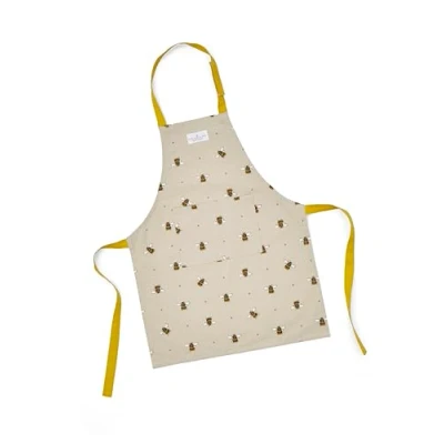 Image of Cooksmart Kids British Designed Cotton Apron Aprons For Cooking, Arts &amp; Crafts or Other Hobbies Childrens Baking, Cleaning Bubmle Bees