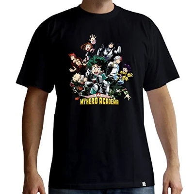Image of ABYstyle MY HERO ACADEMIA Tshirt &quot;Hero&quot; men black (M)