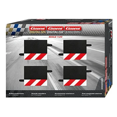 Image of Carrera 20020588 Shoulders 1/3 Straight(2) Slot Car Track Accessory, Multicolor, 5 x 52 22 cm
