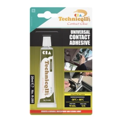 Image of 20ml CONTACT ADHESIVE GLUE FOR LEATHER RUBBER CORK PLASTIC METAL FELT LEATHERETTE WATER RESISTANT new