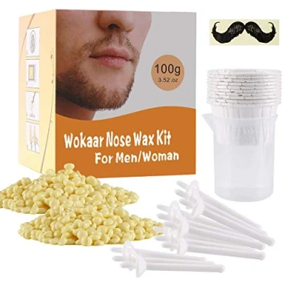Image of Nose Wax 100g for Men &amp; Women, Hair Removal Kit with 30 Safe Tip Applicator,Safe, Easy, Quick and Painless(15 20 Times Usage)