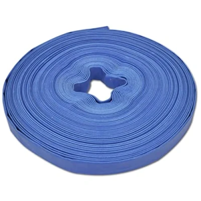 Image of vidaXL Flat Water Delivery Hose Durable 50m 1&quot; PVC, Home or Commercial Use, Easy Installation, Reinforced with Polyester, Lightweight, Portable and Weather Resistant